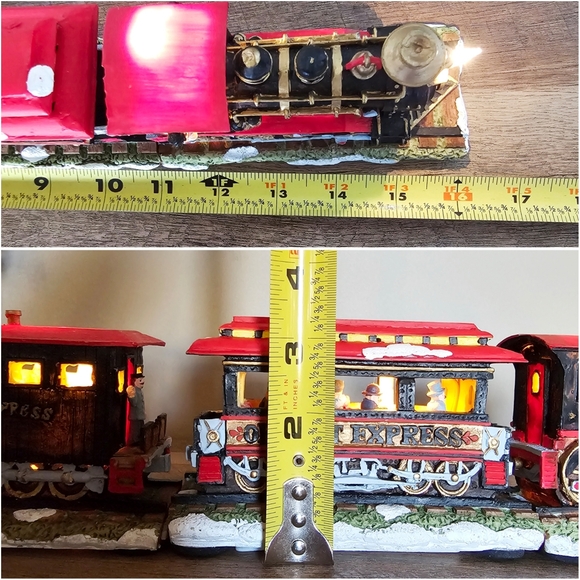 Rare Vintage Orient Express Lights Up 3 Section Resin Train Locomotive Caboose - Picture 17 of 17